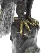 American Eagle Bronze Sculpture on Marble Base Figurine