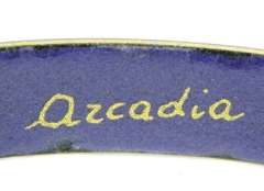 Elegant Arcadia Gilt Enameled Bangle Bracelet