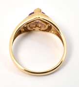 Cute Heart Shaped Amethyst Ring