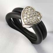 Unique Contemporary Diamond Heart Ring