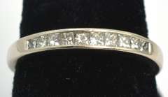 Invisible-Set Diamond Band in 14KT White Gold