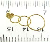 Cute Yellow Gold Circle Drop Earrings