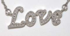 Diamond Love Necklace in Sterling Silver