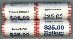 4 Diff. Original Mint-Wrapped Rolls of Golden Dollars