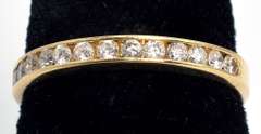 Channel Set Diamond Band Ring, 14KT