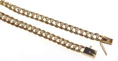 Vintage Yellow Gold Individual Prong Set Diamond Bracelet