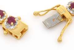 Gorgeous Ruby & Diamond Bracelet in Vermeil