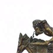 Native American Indian Riding Horse Bronze Sculpture