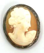 Vintage Sterling Cameo Pendant/Pin