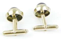 Beautiful Unisex Genuine Ruby Cabochon Cuff Links