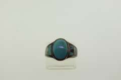 Sterling Silver Oval Shaped Aquamarine Ring