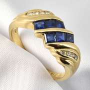 Practical Sapphire and Diamond Ring