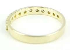 Early 14K Band of 12 Diamonds, Size 6.75
