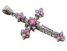 Lot of 4 Sterling Silver Cross Pendants