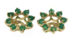 Fancy Emerald Yellow Gold Earrings Jackets