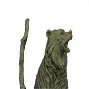 Bear Standing on Cliff Bronze Sculpture