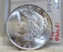 1923 Peace Dollar almost Uncirculated
