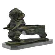 Bulldog Bronze Planter Sculpture Statue