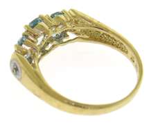 Fabulous Yellow Gold Aquamarine & Diamond Ring