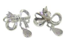 Sparkling Vera Wang Diamond Bow Earrings