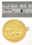 Large and Heavy 18k Religious Medal