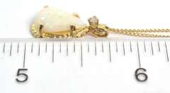 Lovely Opal & Diamond Pendant & Chain