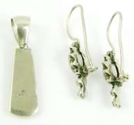 Sterling Silver Pendant & Pearl Earrings