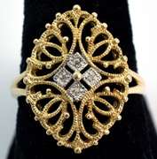 14KT Fancy Mounting with Diamond Accents
