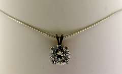 Vintage 925 sterling silver cubic zircon necklace