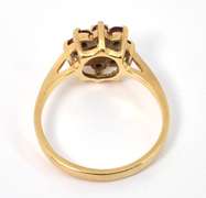 Ruby & Diamond Flower Style Ring