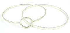 2 Silpada Hammered Sterling Bangle Bracelets