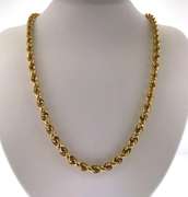 Gorgeous 14kt yellow gold rope chain necklace
