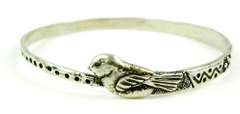 Sterling Silver Bird Bangle Bracelet