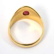 Unique 18k Cabachon Ruby Ring