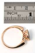 Striking Champagne & White Diamond Ring in 14K RG