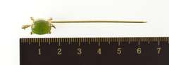 Gold Filled Retro Oval Nephrite Jade 3D Turtle Stick Pin