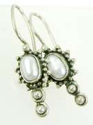 Sterling Silver Pendant & Pearl Earrings