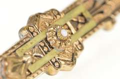 Gold Filled Ornate Decorative Ornamental Victorian Bar Pin/Brooch
