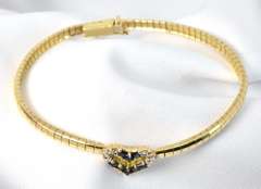 Feminine Bracelet with Sapphire Heart
