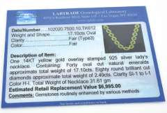 Darling Emerald & Diamond Necklace in Vermeil