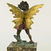 Angel Fairy Red Patins Bronze Statue
