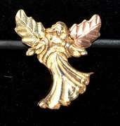 Sweet Angel Slide Pendant in 3-Tone Gold