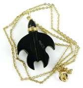 Signed Carved Turtle Pendant & Chain