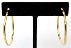 Elegant 14KT Yellow Gold Hoop Earrings
