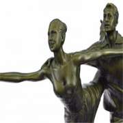 Ice Skating Bronze Sculpture