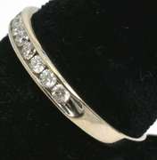 Channel Set Band Ring in White Gold