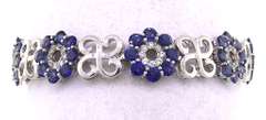 Alluring Tanzanite & CZ Bracelet in Sterling Silver