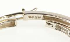 14K White Gold 0.99 Ctw Diamond Channel Inset Fashion Hoop Earrings