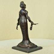 Native American Indian Girl Bronze Sculpture