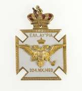 14K Yellow Gold Victorian Enamel Greek Military Medal Charm/Pendant